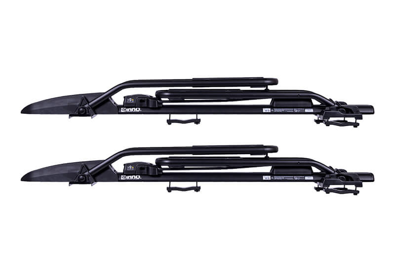 :2 x INNO Tyre Hold II bike carriers with locking roof bars