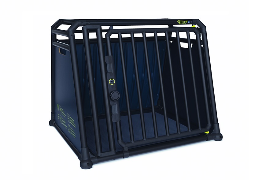 :4pets PRO, TV-approved black dog cage, size 4 Small