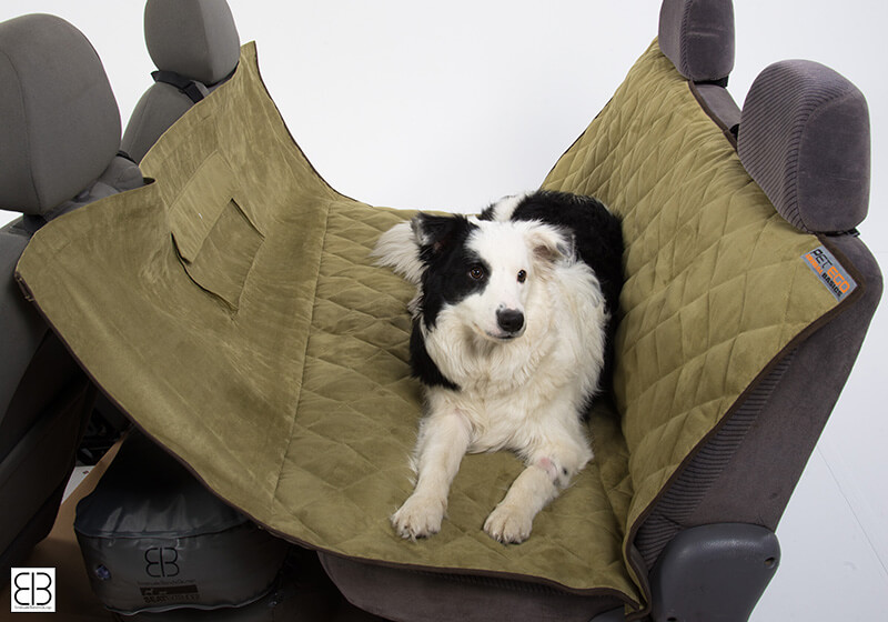 :EB Animal Basics velvet hammock, sage and espresso, no. ABVSCHM SA-ES