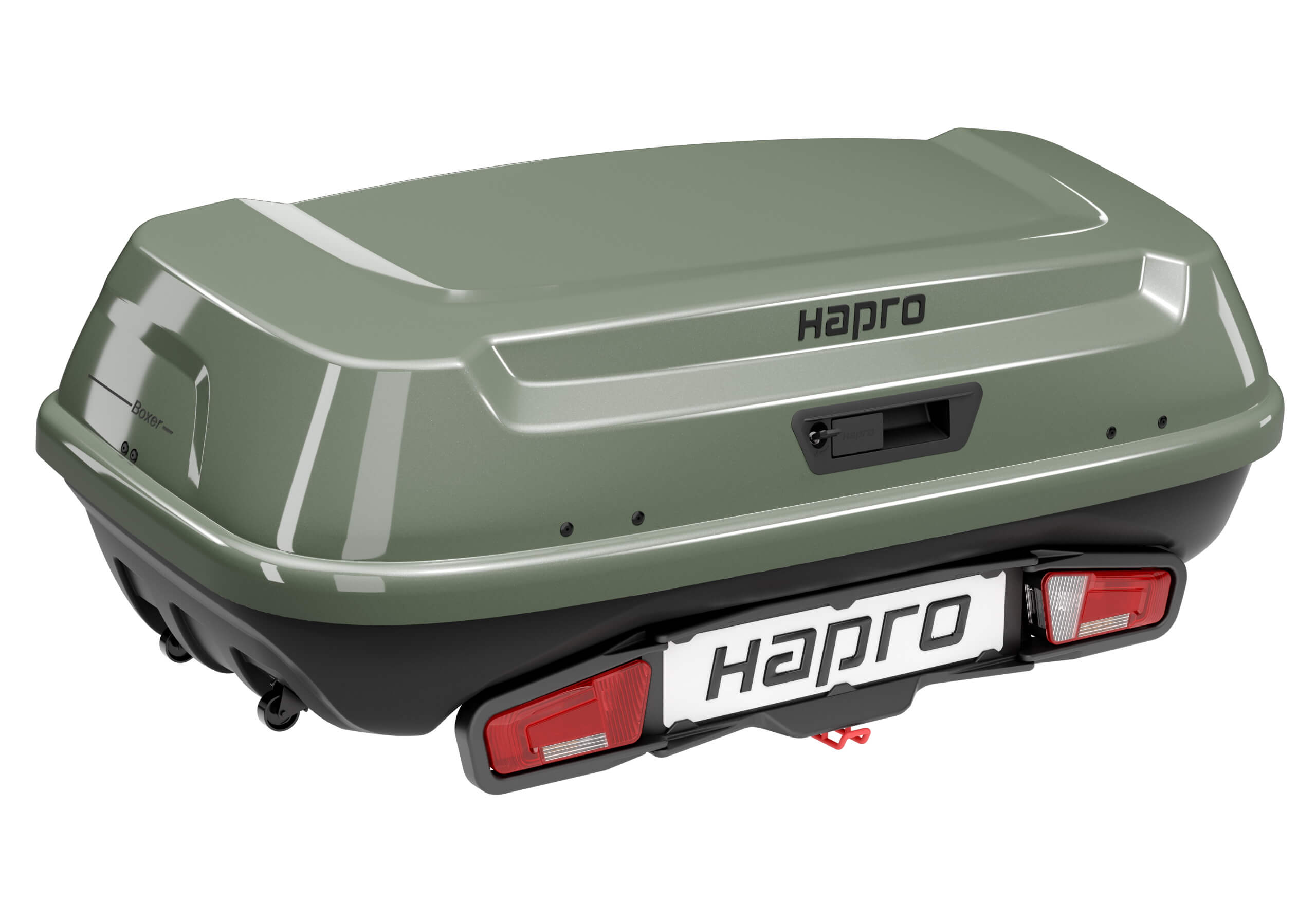 :Hapro Boxer L, 420 litre rear box, sage green, no. 37501