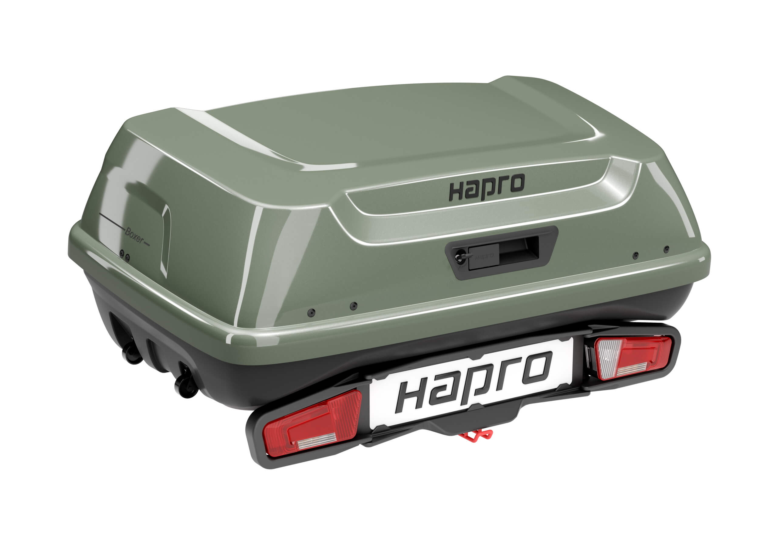 :Hapro Boxer M, 340 litre rear box, sage green, no. 37506