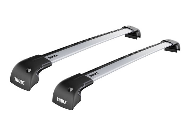 Fiat Doblo Cargo L1 (SWB) H1 (low roof) (2010 to 2022):Thule silver WingBar Edge roof bars package - 9593, 3088