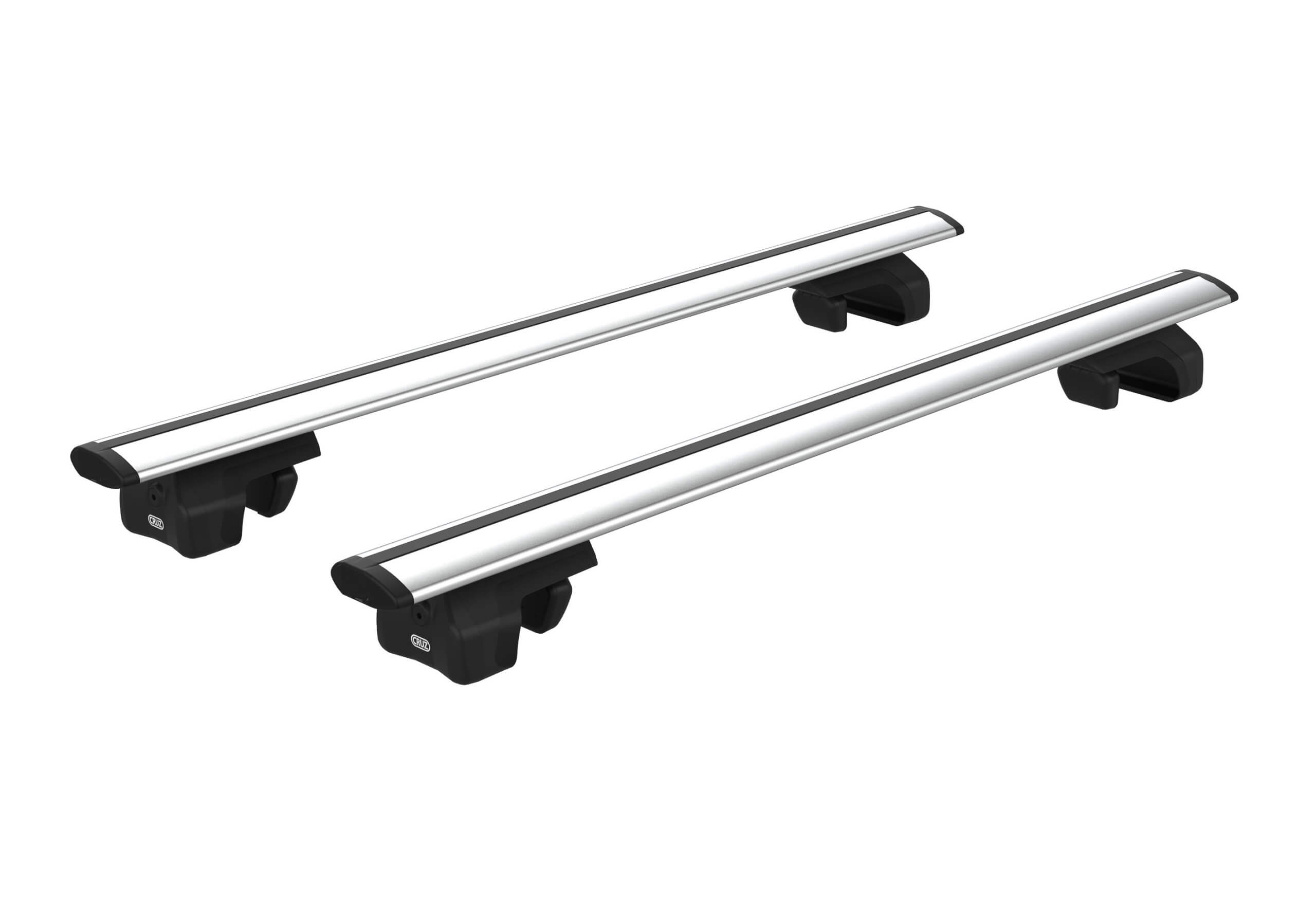 Skoda Fabia estate (2007 to 2015):CRUZ raised rails package with 118cm aluminium bars