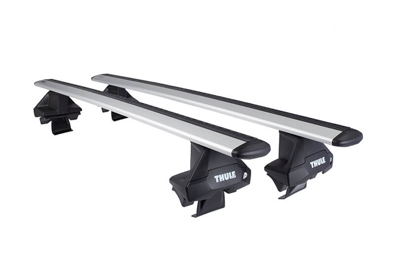 Range Rover Sport (2013 to 2023):Thule Evo silver WingBars package - 7105, 7115, 5153