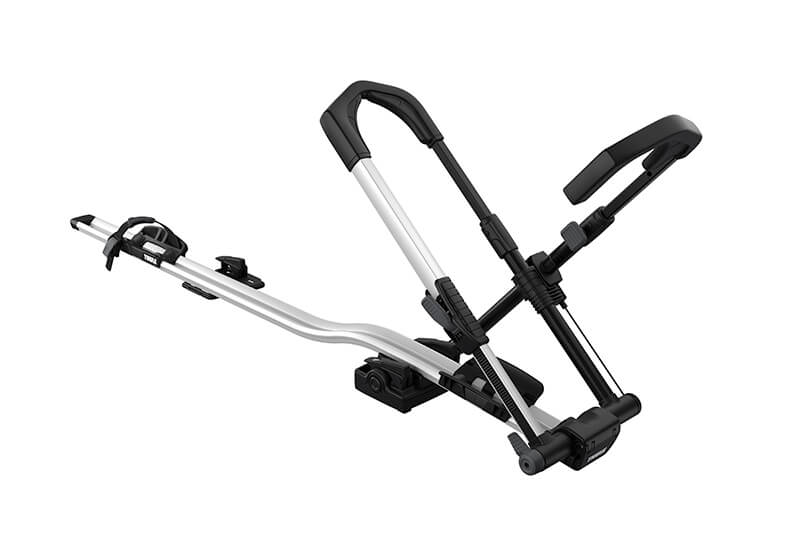 2 x Thule UpRide 599 bike carriers with locking roof bars