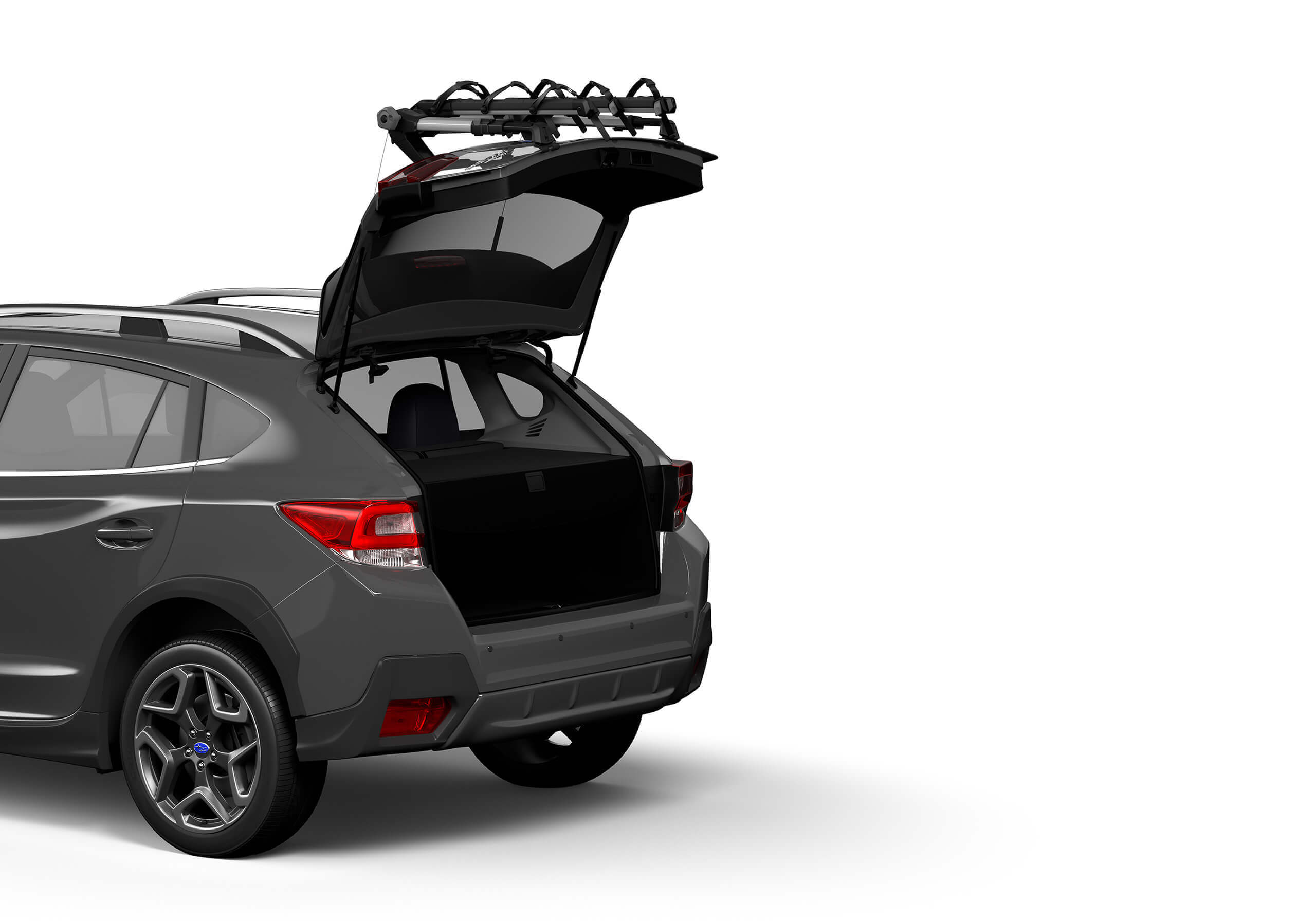 Ford Focus est 18 on Thule OutWay Hanging 3 bike carrier no. 995