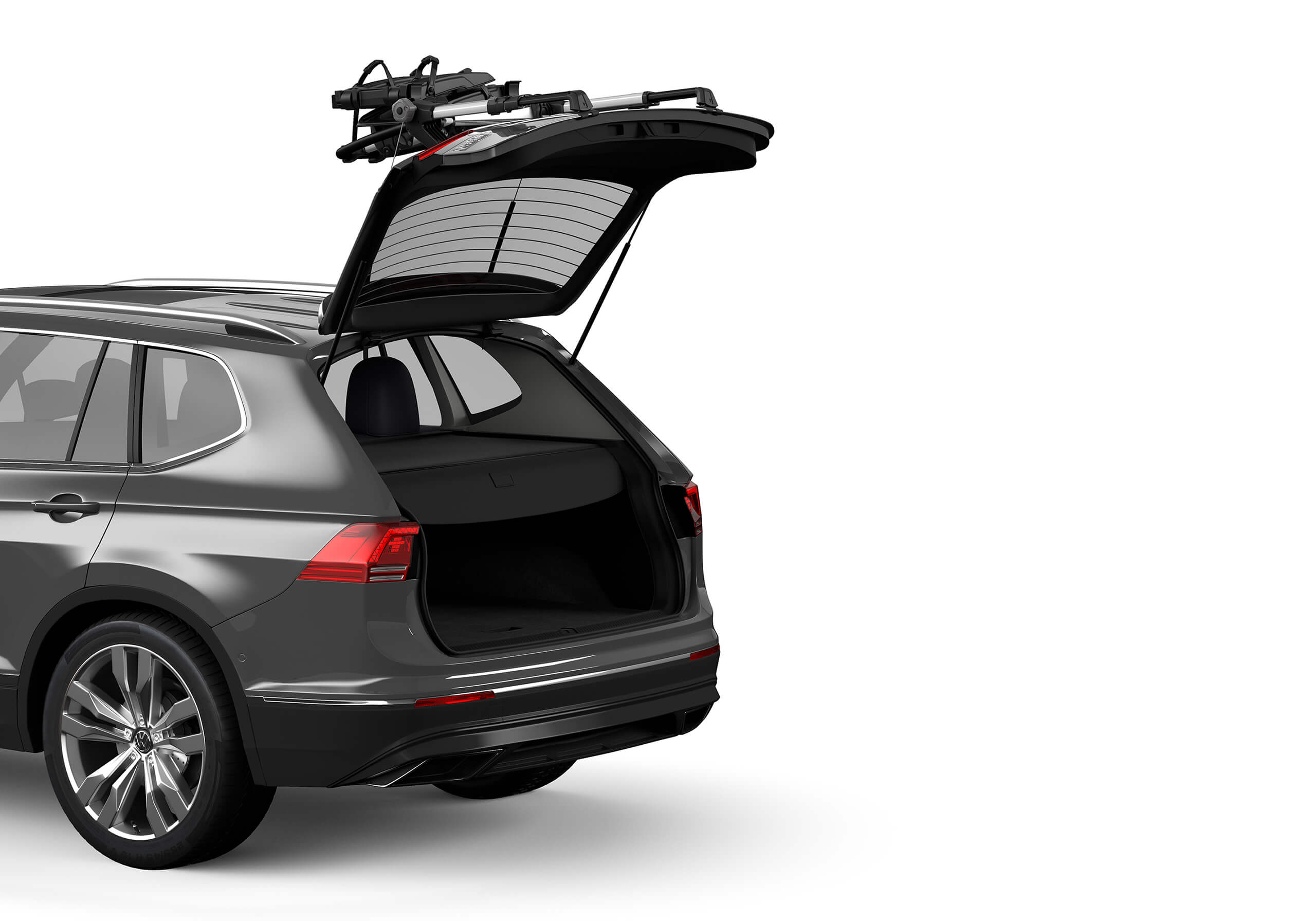 BMW 1 series 5dr 19 on Thule OutWay Platform 2 bike carrier no. 993