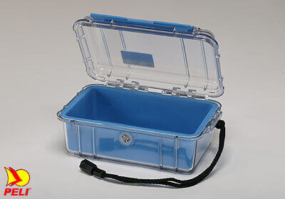 Peli 1050 Micro Case - clear with blue liner, no. PL1050-006-100