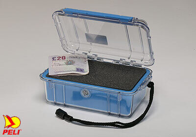 Peli 1050 Micro Case - clear with blue liner, no. PL1050-006-100