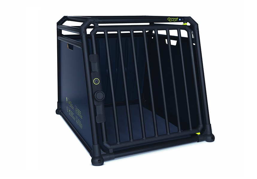 Jeep Wrangler Unlimited (2007 to 2018):4pets PRO, TV-approved black dog cage, size 3 Small