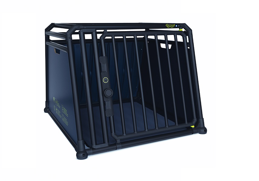 Jeep Wrangler Unlimited (2007 to 2018):4pets PRO, TV-approved black dog cage, size 4 Large