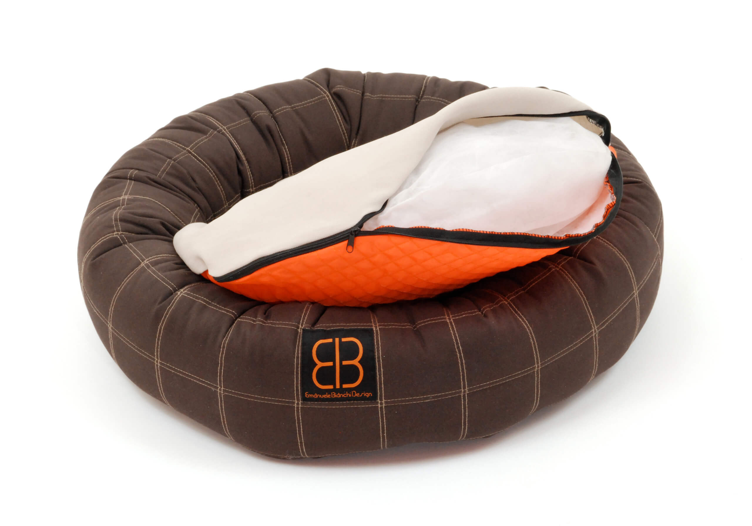 Round bolster dog on sale bed