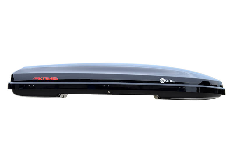 Kamei:Package deal: KAMEI Oyster 450 gloss black roof box no. KM391 and bars