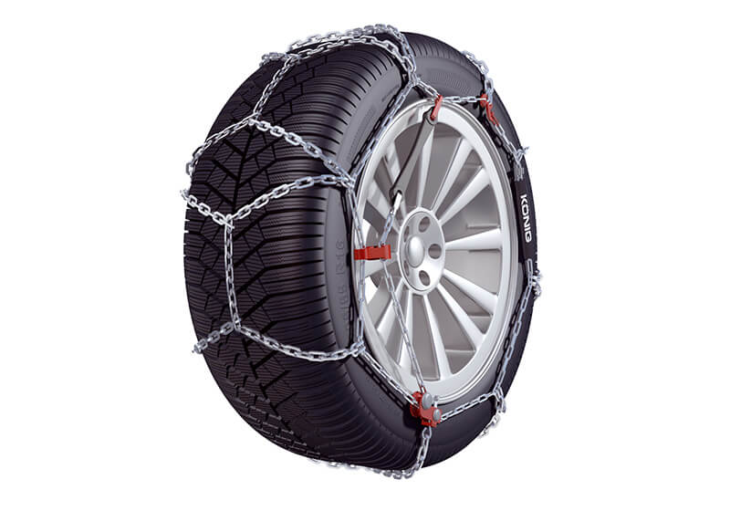 Cadillac CTS four door saloon (2014 onwards):Knig CB-12 snow chains (pair) no. CB-12 100