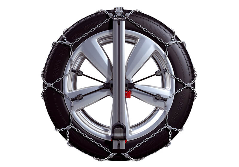 Toyota Land Cruiser three door (2003 to 2009):Konig Easy-fit SUV snow chains (pair) no. SUV 267