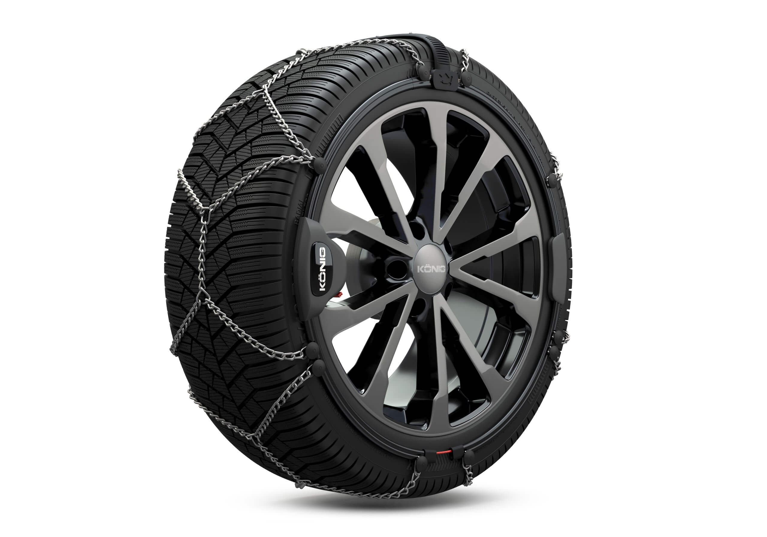 Mercedes Benz CLA coupe (2013 to 2019):Knig Reflex Edge automatic snow chains (pair) no. 590