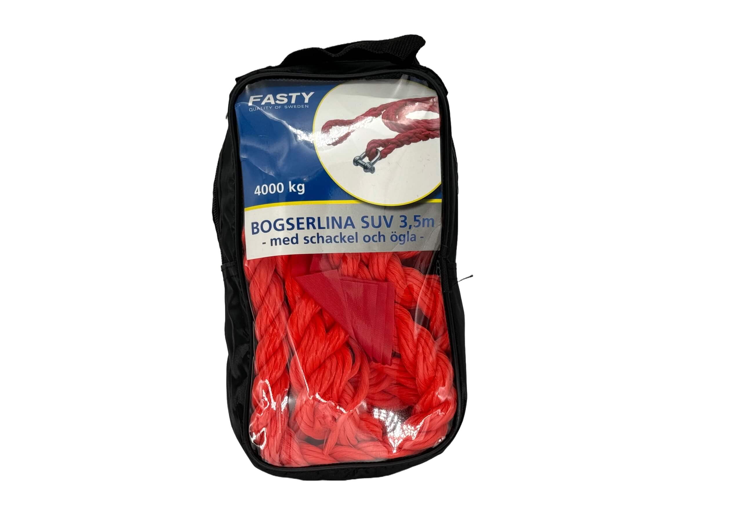 :FASTY SUV Tow rope, 3.5m with shackle and loop, 4000kg