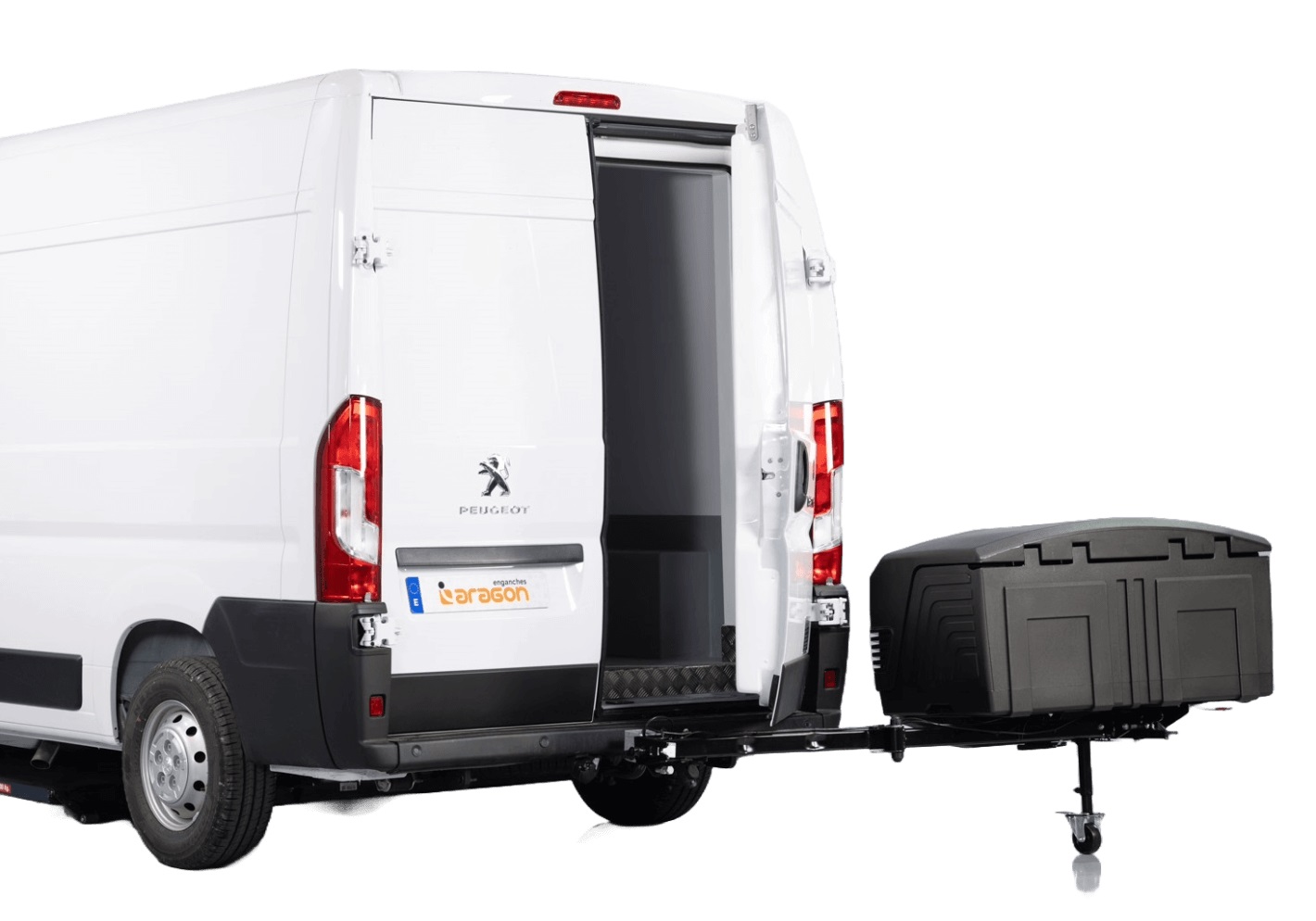 :TowBox V3 Camper 400L rear box, long, black, TVCXNN0 + TBG0000 