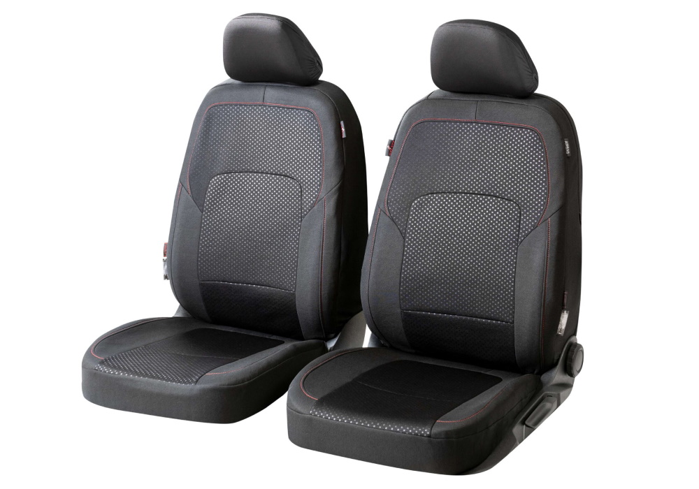 KGM Rexton (2018 onwards):Walser ZIPP-IT seat covers, front seats only,  Logan black, 11860