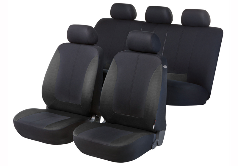 Subaru Legacy estate (2009 to 2015):Walser seat covers, full set, Norfolk black and dark grey, 11937