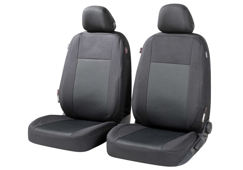 Mazda 3 five door (2004 to 2009):Walser ZIPP-IT seat covers, front seats only, Ardwell black-grey, 11867