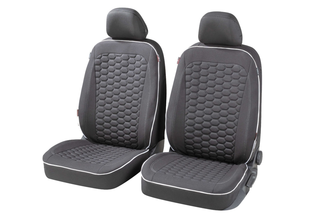 Nissan Micra five door (2017 onwards):Walser ZIPP-IT seat covers, front seats only,  Kendal black, 11863