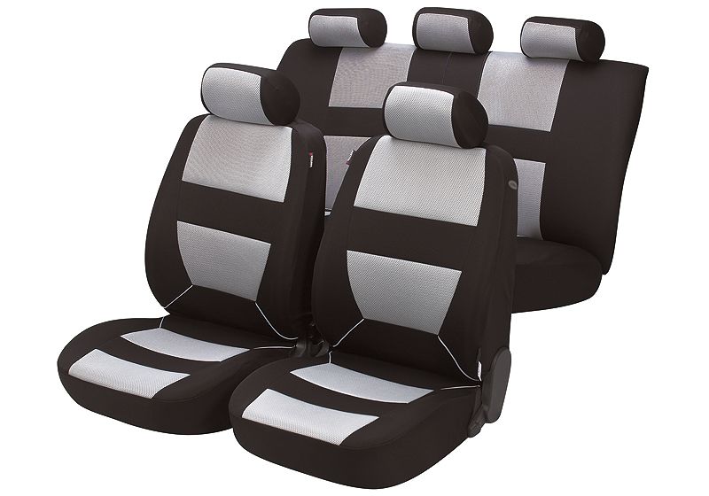 Renault Twingo (1993 to 1998):Walser velours seat covers, full set, Bozen silver, 12399