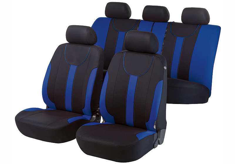 Seat Ibiza five door (1984 to 1991):Walser velours seat covers, full set, Dorset blue, 11966