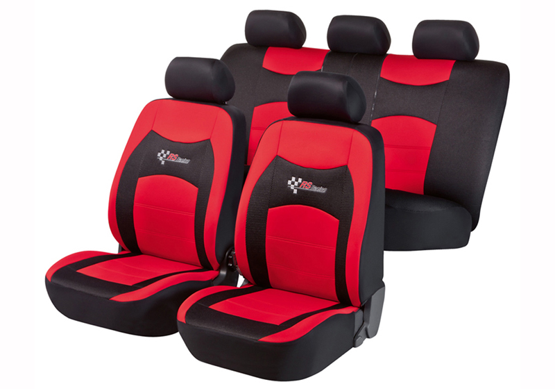 Mercedes Benz S Class coupe (1985 to 1991):Walser seat covers, full set, RS Racing red, 11819