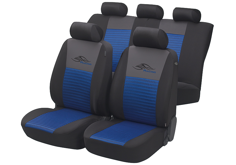 Mercedes Benz S Class (2005 to 2013):Walser velours seat covers, full set, Racing blue, 12466